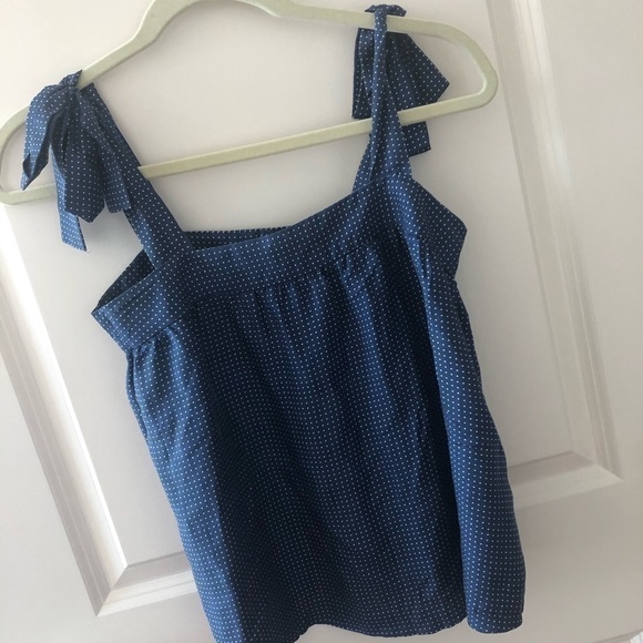 J. Crew Polka Dot Silk Blouse Size 00 - Picture 12 of 16